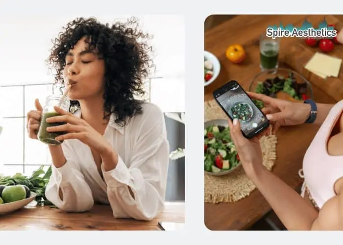 Image of woman looking into her diet and fat freezing Knowle Grove to improve her health